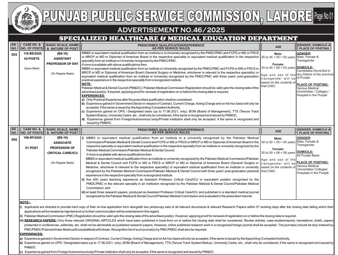 SPECIALIZED HEALTHCARE & MEDICAL EDUCATION DEPARTMENT Jobs 2025
